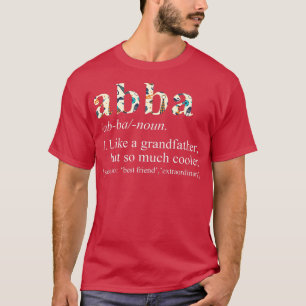 Mens Personalized Tie Die Cool Abba Like a Grandfa T-Shirt