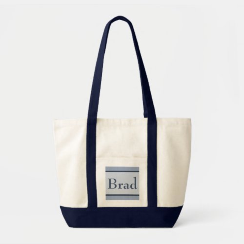 Mens Personalized Tote Bag Blue Label