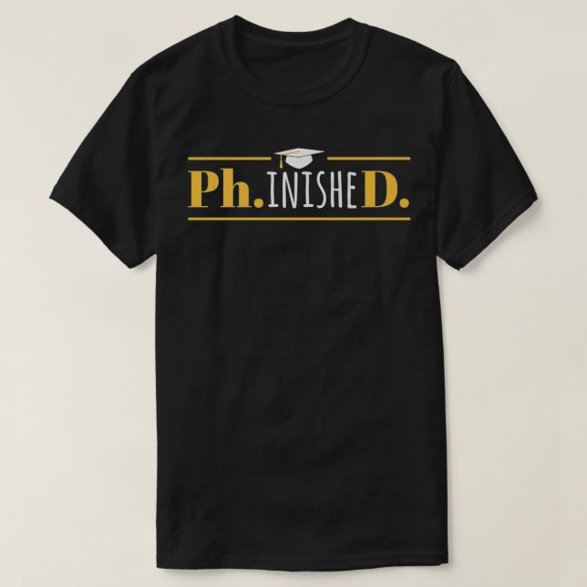 Mens PhD Graduation Gift Present Phinished Premium T-Shirt (Design Front)