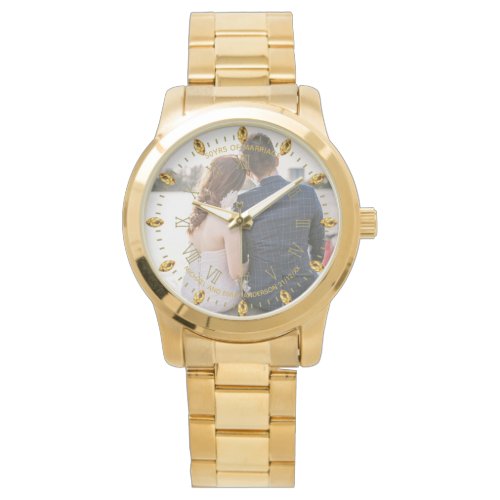 Mens PHOTO Watch 50th 60th Husband ANY Anniversary