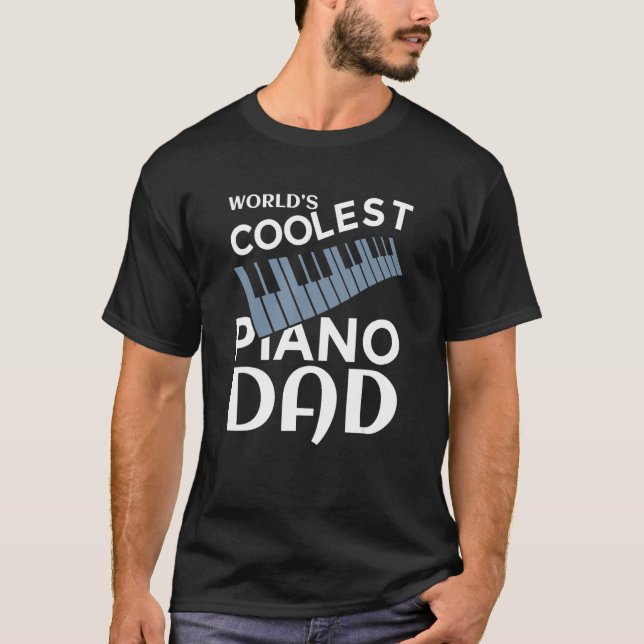 Mens Piano Dad Pianist Papa Father's Day T-Shirt (Front)