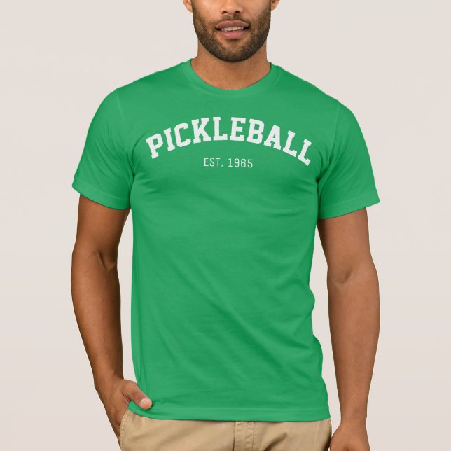 Men's PICKLEBALL Athletic Jersey (Green) T-Shirt (Front)