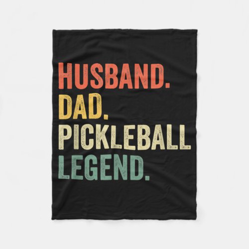 Mens Pickleball Funny Husband Dad Legend Vintage Fleece Blanket