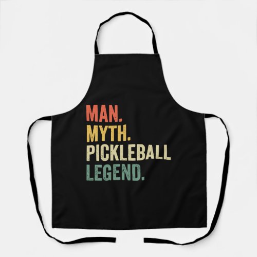 Mens Pickleball Funny Man Myth Legend Fathers Day Apron