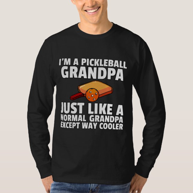 Mens Pickleball Grandpa For Funny Retired Pickle T-Shirt (Front)