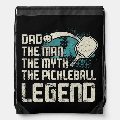 Mens Pickleball Player Sports Paddleball Paddle Drawstring Bag