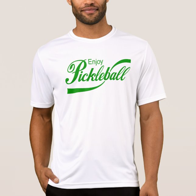 Men's Pickleball T-shirt: "Enjoy Pickleball" T-Shirt (Front)