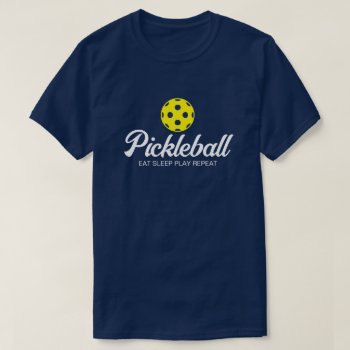 Men's Pickleball T Shirt - Navy Blue Color by imagewear at Zazzle