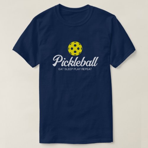 Mens pickleball t shirt _ navy blue color