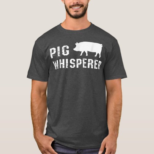 Mens Pig Whisperer Piggery Business Farming Meat L T_Shirt