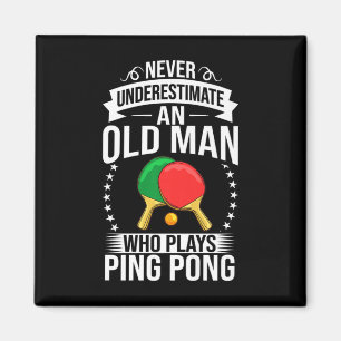 Mens Ping Pong Table Tennis Player Balls Paddle Ga Magnet