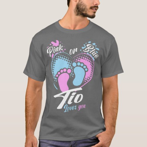 Mens Pink Or Blue Tio Loves You Gender Reveal Part T_Shirt