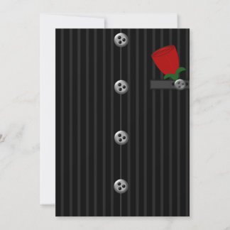 Men's Pinstripe Suit Bachelor Party Invitations