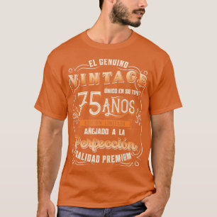 Mens Playera Cumpleanos 75 75th Birthday gift for T-Shirt