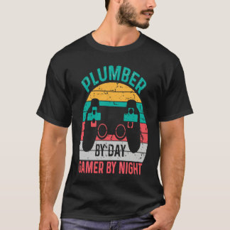 Men's  Plumber By Day Gamer By Night T-Shirt
