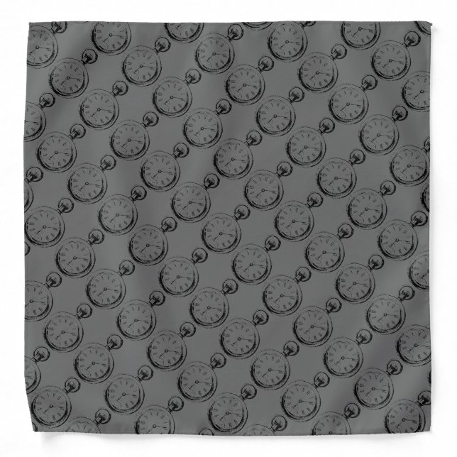 Men's Pocket Watch Handkerchief Bandana (Front)