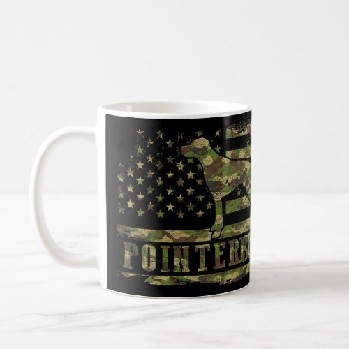 Mens Pointers Dad Camouflage American Flag Patriot Coffee Mug