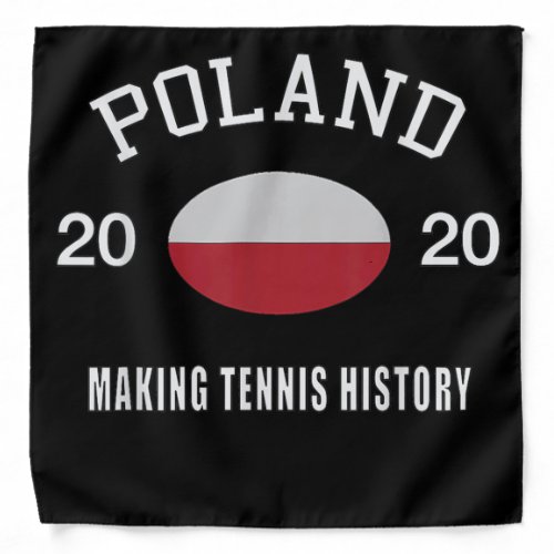 Mens Poland 2020 Making Tennis history T_Shirt Bandana