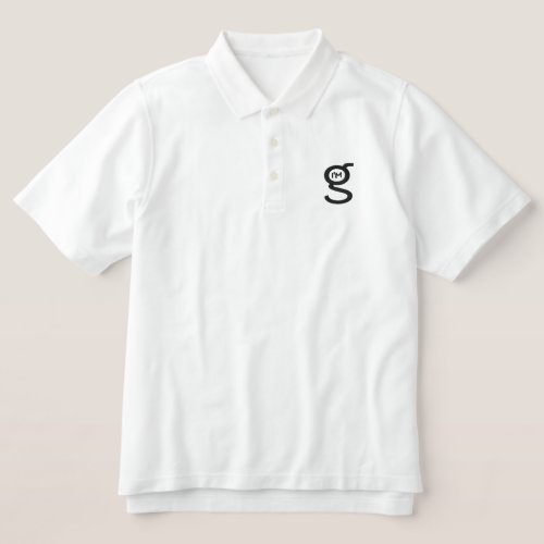 Mens Polo Shirt w Black Logo