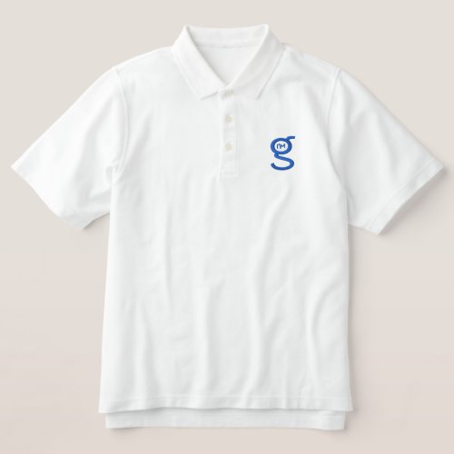 Mens Polo Shirt w Blue Logo