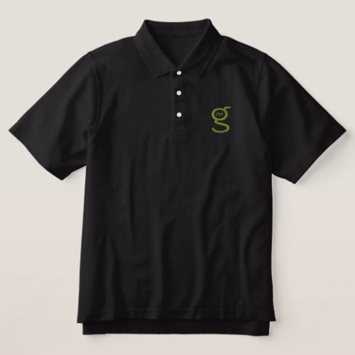 Mens Polo Shirt w Green Logo