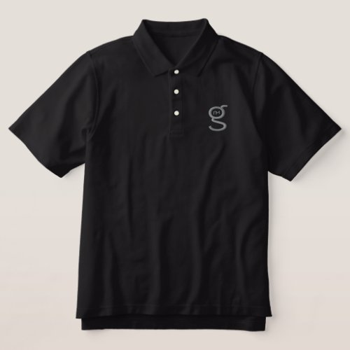 Mens Polo Shirt w Grey Logo