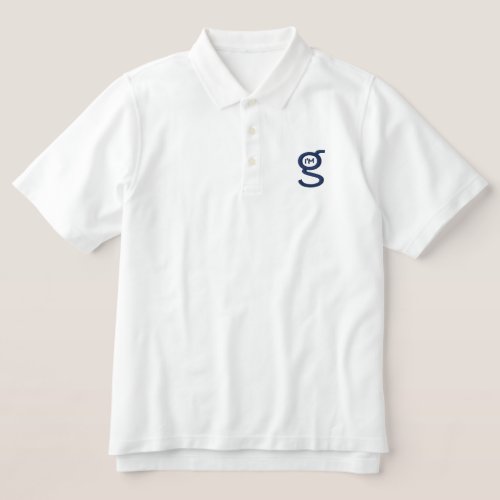 Mens Polo Shirt w Royal Blue Logo