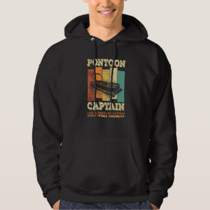 Mens PONTOON BOAT CAPTAIN like a regular Captain Hoodie