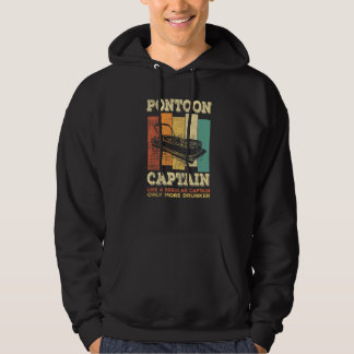 Mens PONTOON BOAT CAPTAIN  like a regular Captain  Hoodie