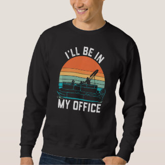 Mens Pontoon Boat For Men Boating Pontoon Captain Sweatshirt