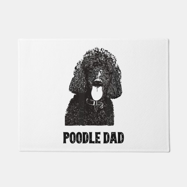 Mens Poodle Dad - Standard Poodle Dad Doormat (Front)