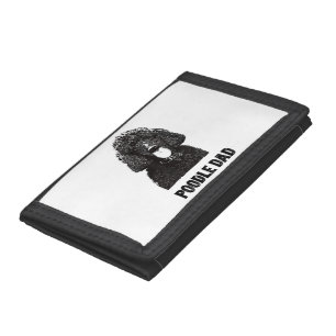 Mens Poodle Dad - Standard Poodle Dad Trifold Wallet