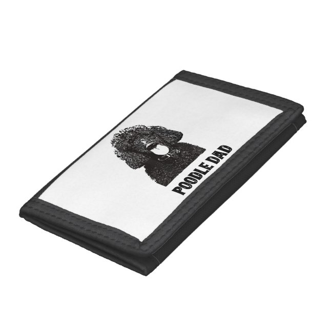 Mens Poodle Dad - Standard Poodle Dad Trifold Wallet (Bottom)