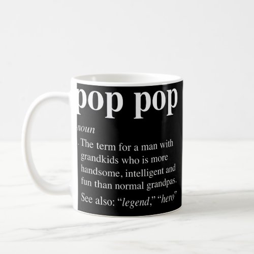 Mens Pop Pop Definition Funny Poppop Dictionary Coffee Mug