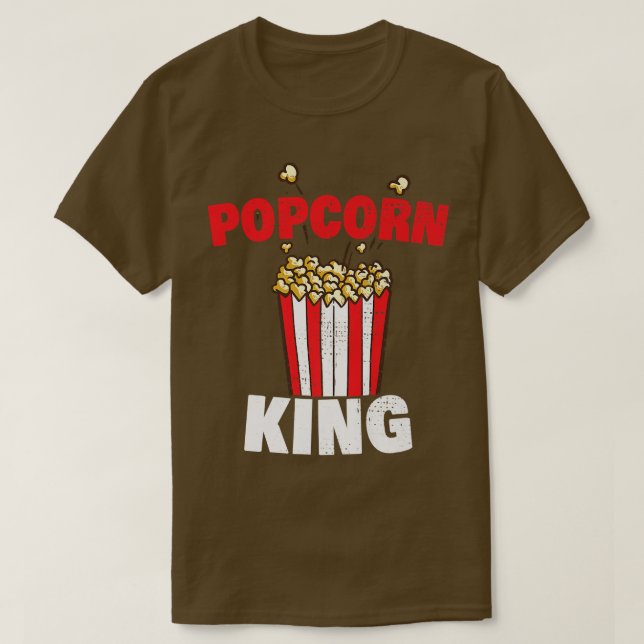 Mens Popcorn King Cinema Lover Movie Night Premium T-Shirt (Design Front)