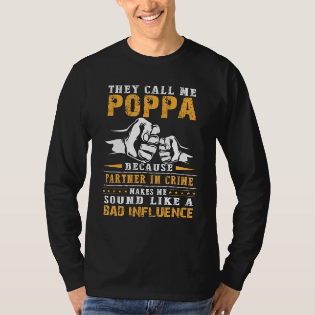 Mens Poppa  Poppa Partner In Crime T-Shirt (Front)