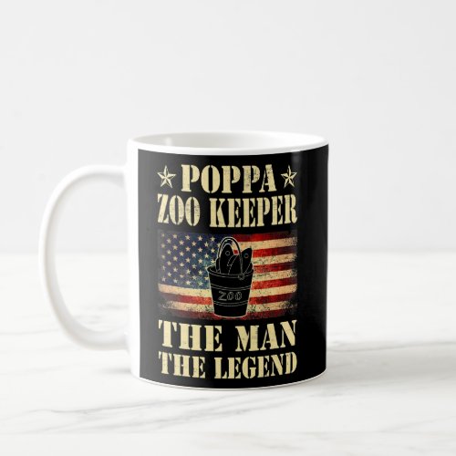 Mens Poppa Zoo Keeper The Man The Legend Men Coffee Mug