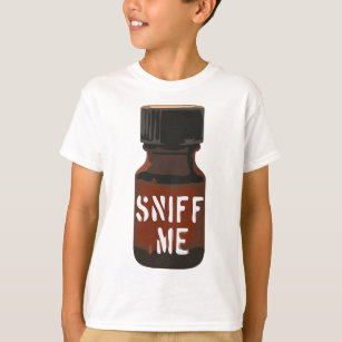 Mens Poppers Sniff Me Brown Bottle Amyl Pig Gay Me T-Shirt