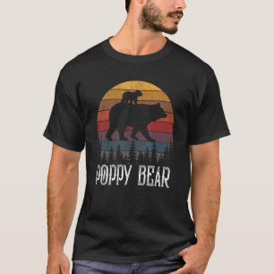 Mens Poppy Bear Vintage Father's Day For Retro Da T-Shirt