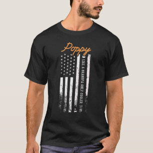 Mens Poppy Like A Grandpa Only Cooler Fathers Day  T-Shirt