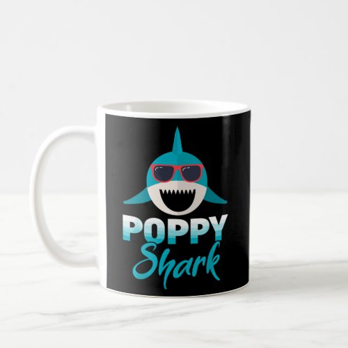 Mens Poppy Shark Wearing Cool Sunglasses Grandpa G Coffee Mug
