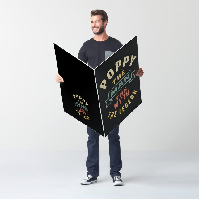 Mens Poppy The Man Myth Legend Father Gift Card (In Situ)