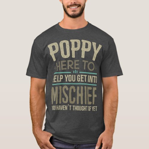 Mens Poppy Ts from Grandchildren for Men Fathers D T_Shirt