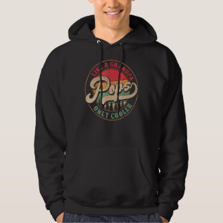 Mens Pops Like A Grandpa Only Cooler Vintage Retro Hoodie