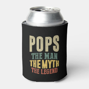 Mens Pops The Man Myth Legend Father Gift Can Cooler