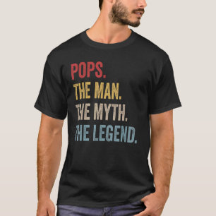 Mens Pops The Man The Myth The Legend Father's Day T-Shirt