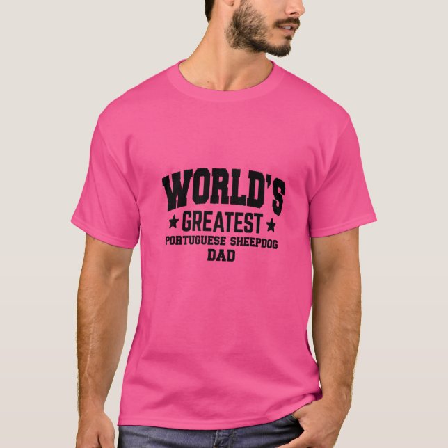 Mens Portuguese Sheepdog Dog Dad T-Shirt (Front)