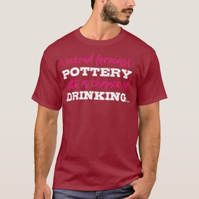 Mens Pottery Drinking T-Shirt (Front)