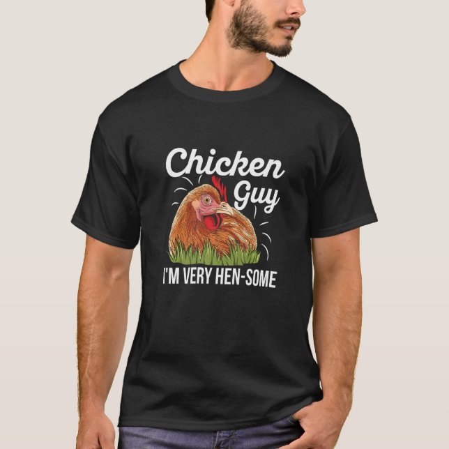 Mens Poultry Farming Pun for a Chicken Farmer   T-Shirt (Front)