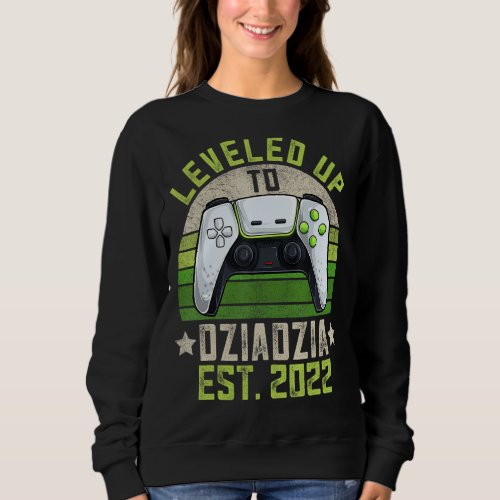 Mens Pregnancy Announcement Gaming  Leveled Up To  Sweatshirt